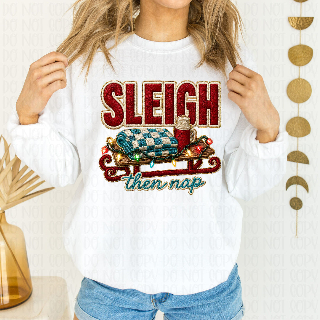 Sleigh then nap DTF Transfer