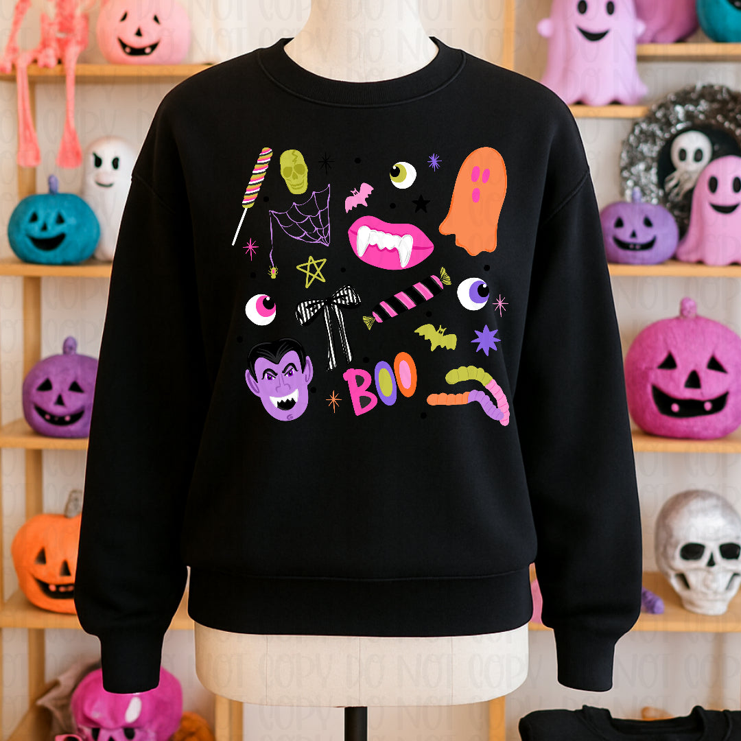 Boo Halloween neon collage (Crafti) DTF Transfer