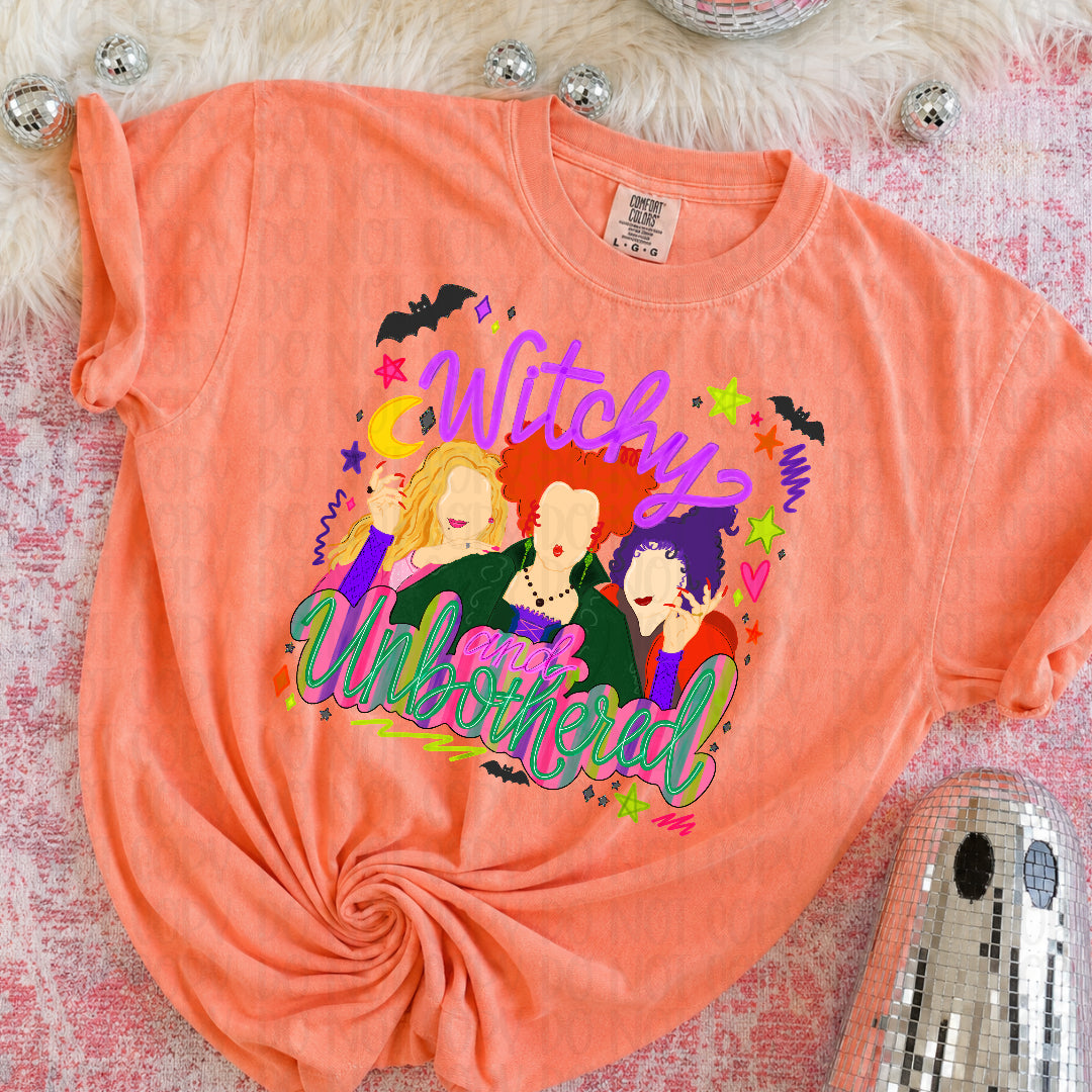 Witchy but unbothered SS NEON DTF Transfer