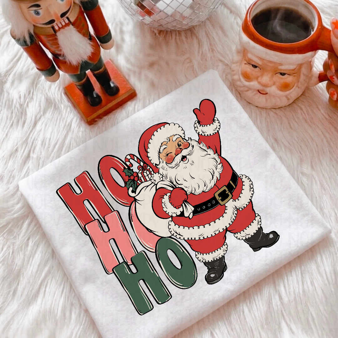 Ho ho ho Santa 1 stacked (Scarlow) DTF Transfer
