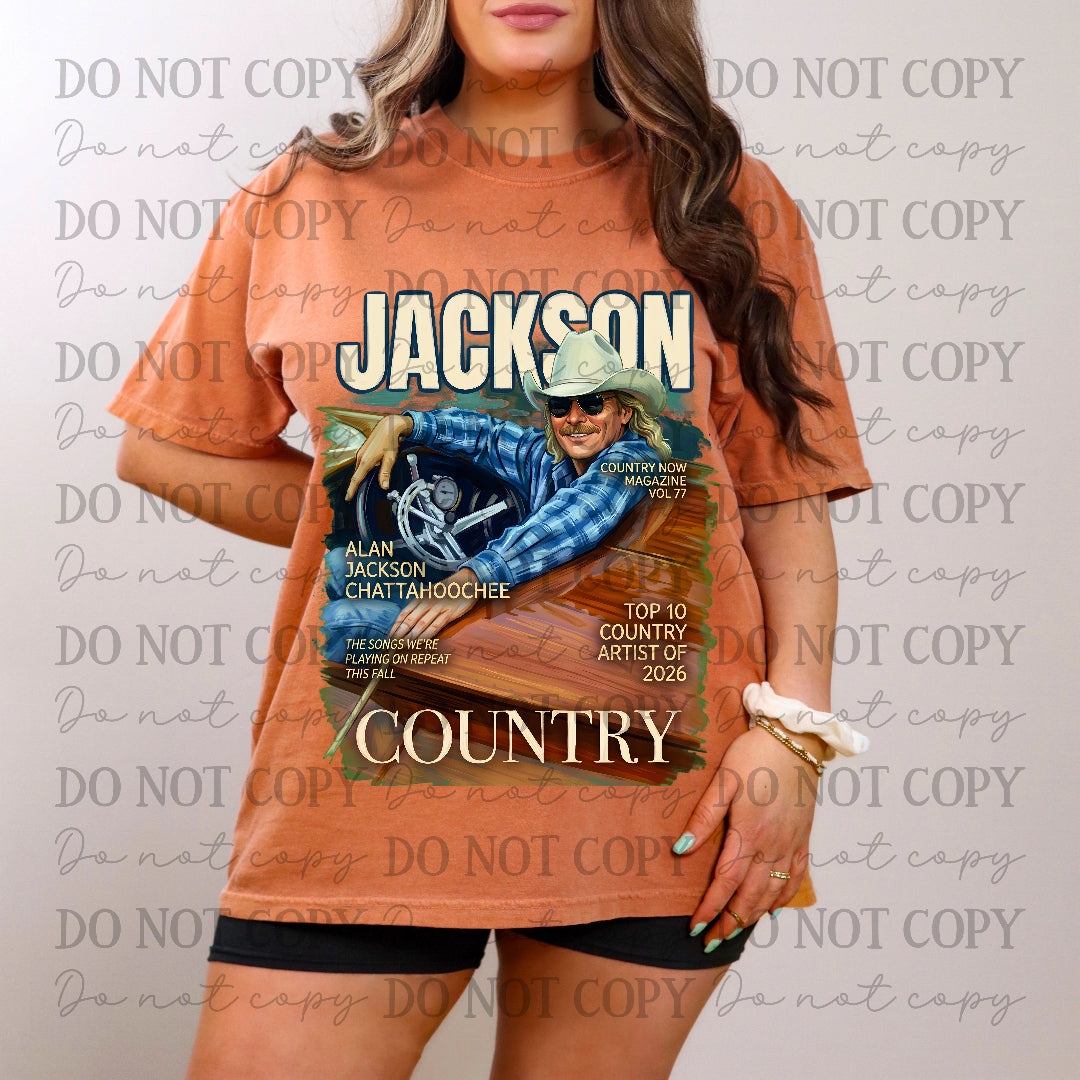 AJ-country magazine cover (CC) DTF Transfer