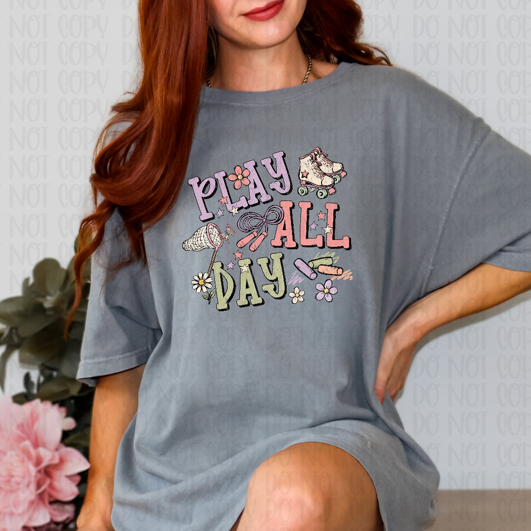 Play all day pastel (Scarlow) DTF Transfer