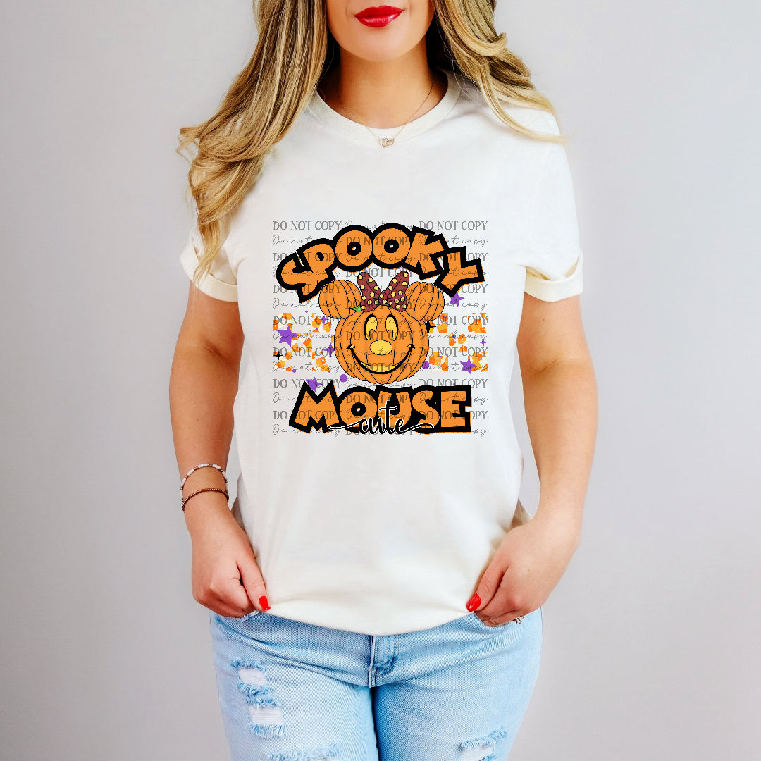 spooky mouse orange bow (dkd) DTF transfer