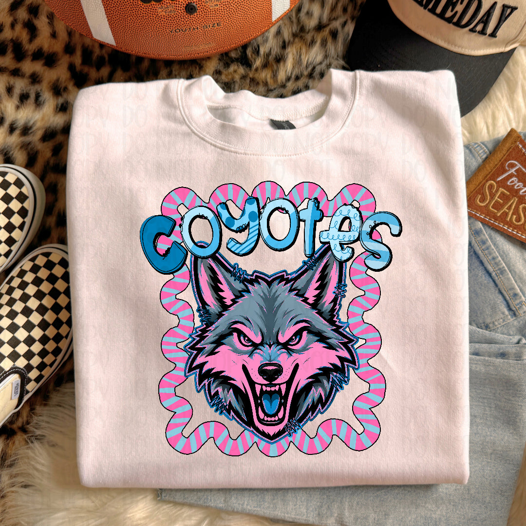 Coyotes whimsy frame (Kayndi) DTF transfer