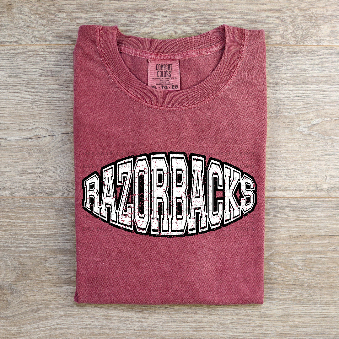 Razorbacks Simple Grunge (Caplinger) DTF transfer
