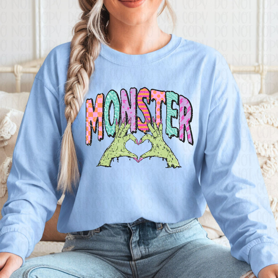 Monster zombie heart hands (Carter) DTF transfer