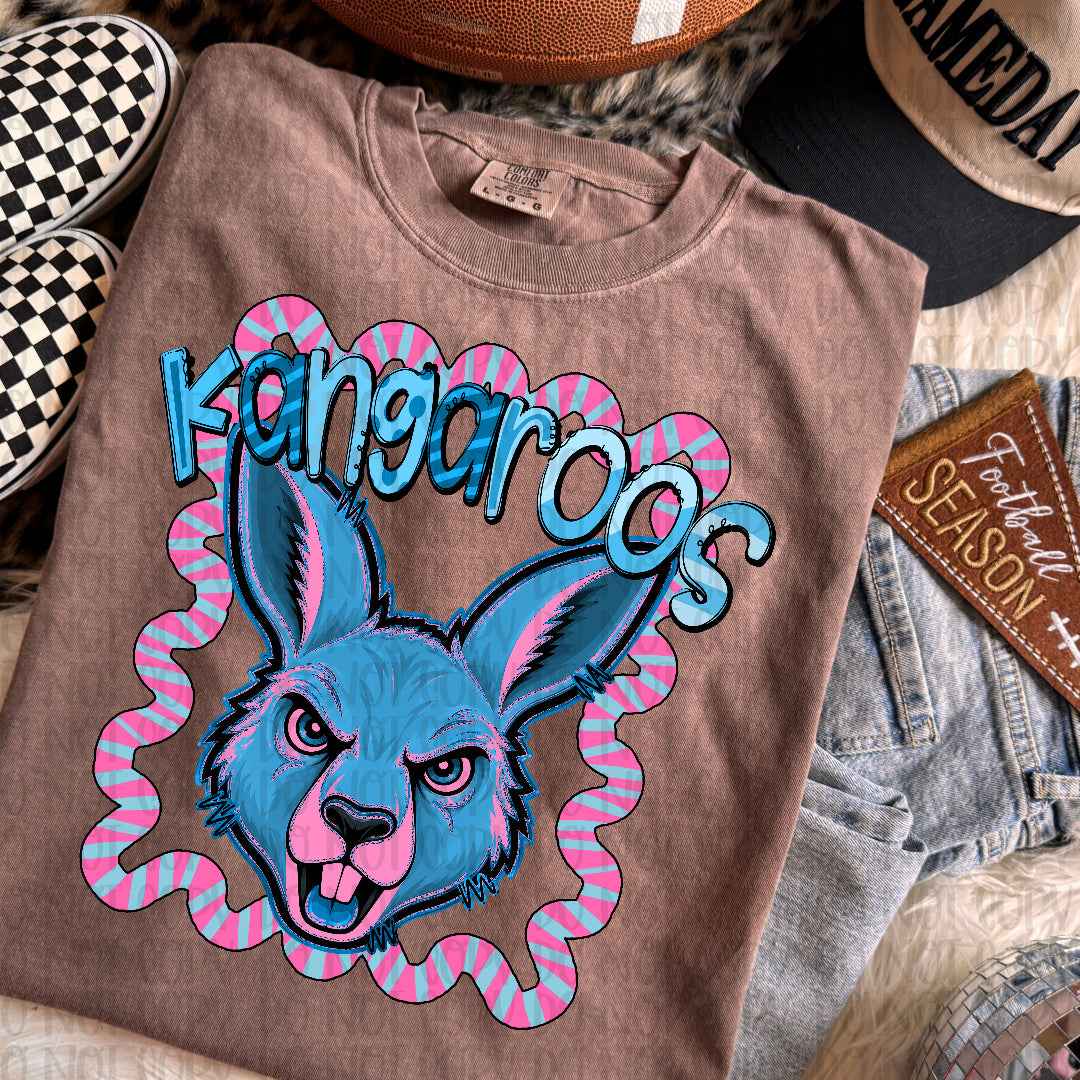 Kangaroos whimsy frame (Kayndi) DTF transfer