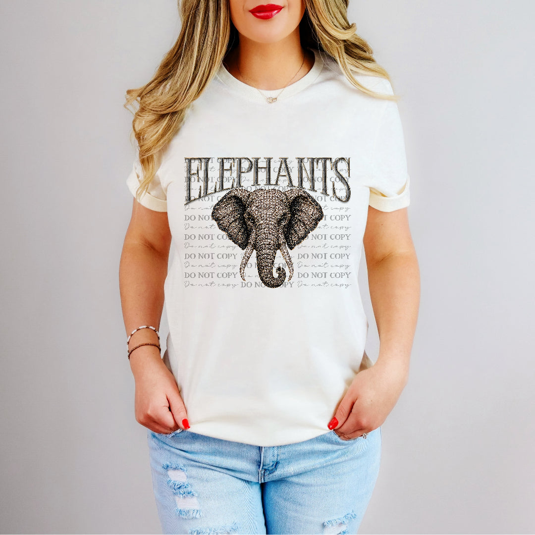 elephants bling mascots (kayndi) DTF transfer