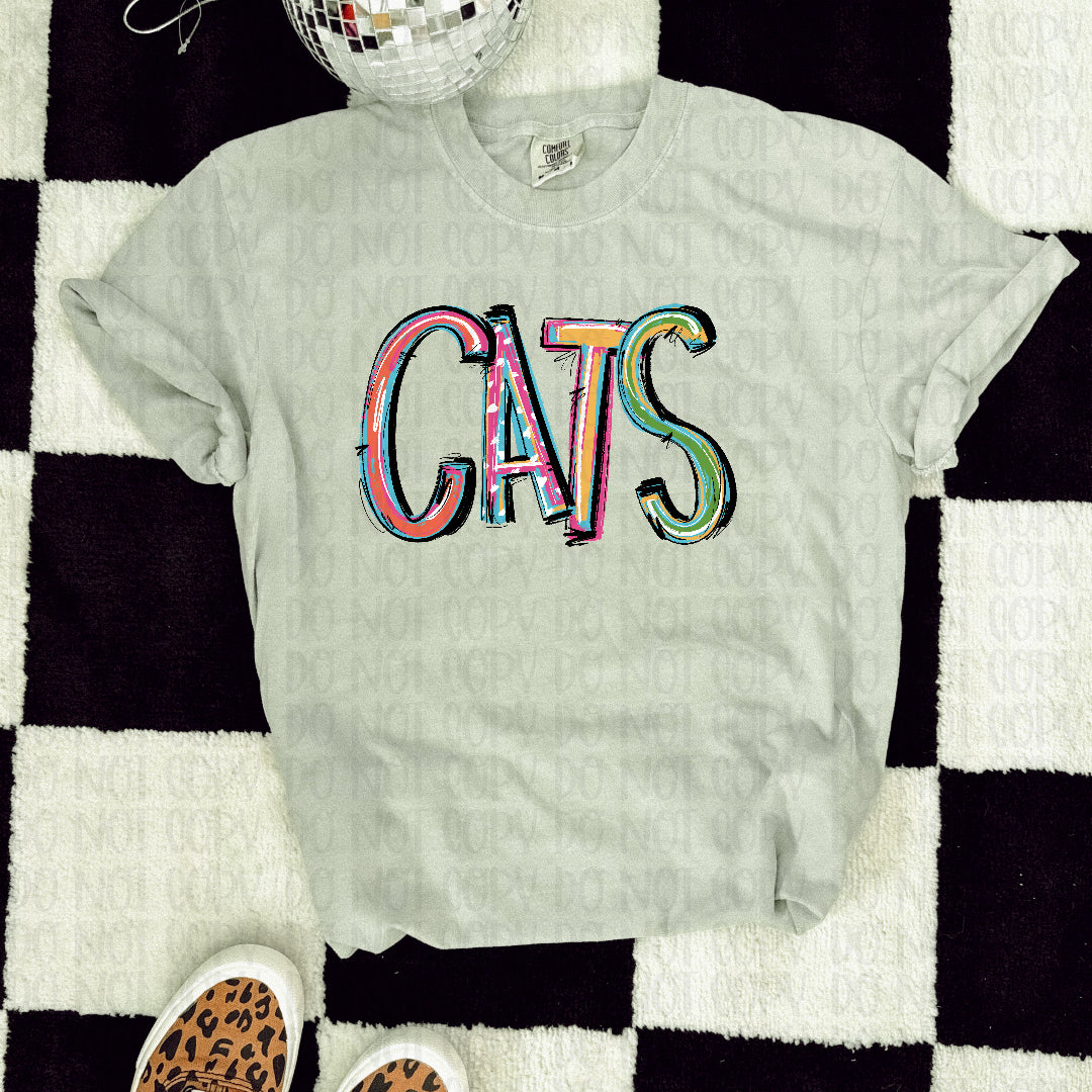 Cats Pixie Words (S&G) DTF transfer