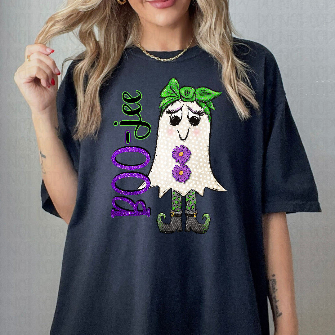 Boo-jee ghost green headband (Texas Gal) DTF Transfer