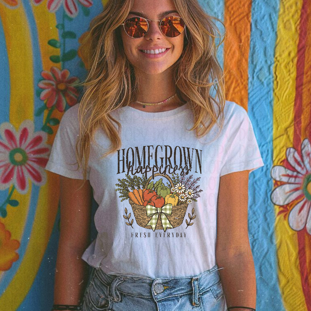 Homegrown happiness BLACK (Scarlow) DTF Transfer