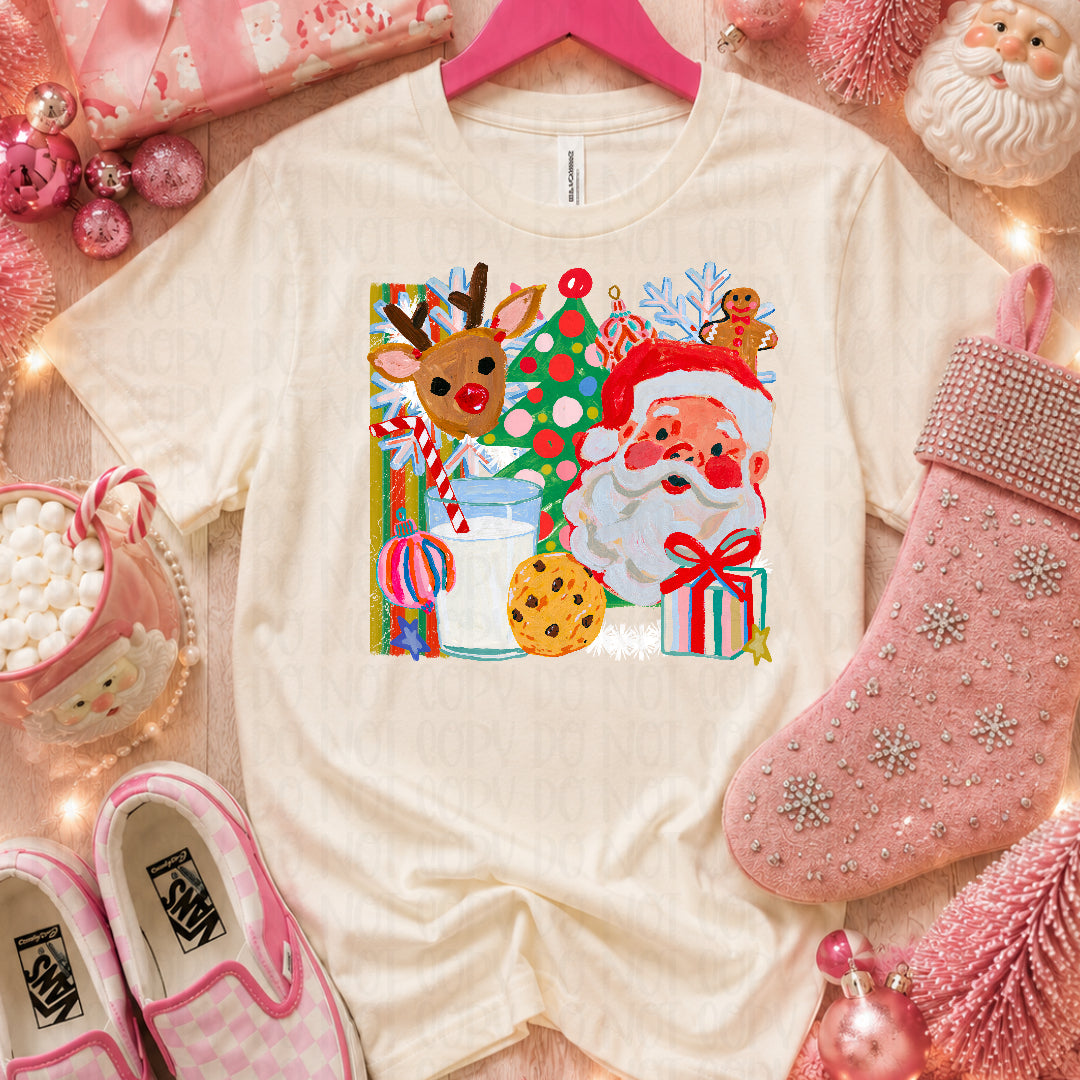 Christmas collage faux painted (Saved) DTF Transfer