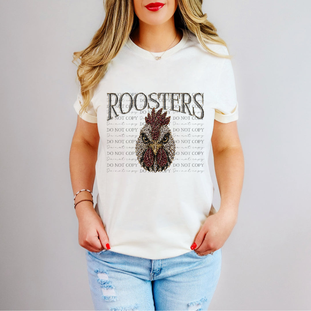 roosters bling mascots (kayndi) DTF transfer