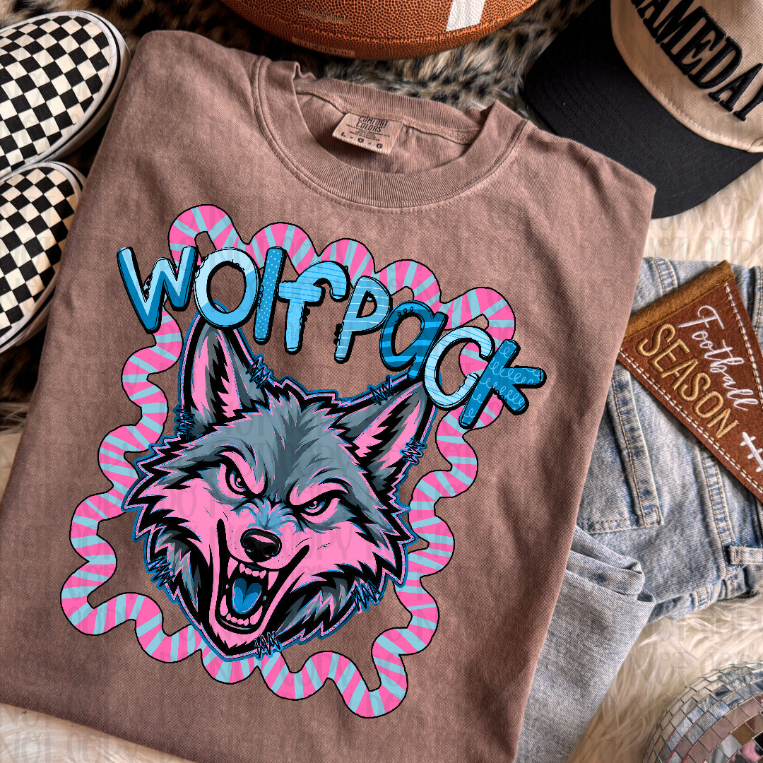 Wolfpack whimsy frame (Kayndi) DTF transfer