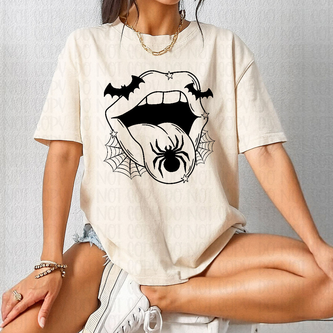 Spooky tongue outline (Lyttle) DTF Transfer