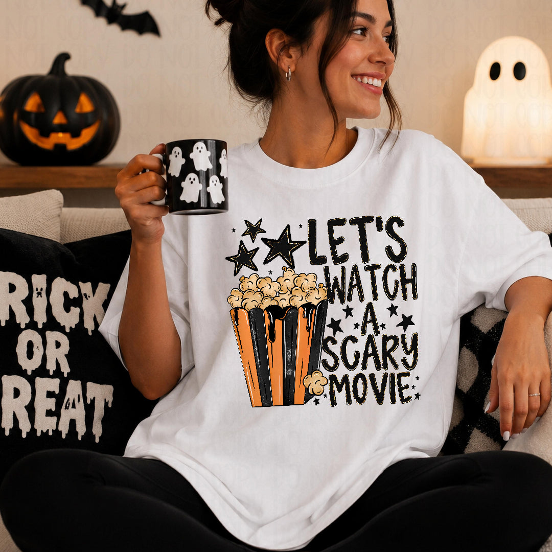 Let's watch a scary movie popcorn (JBD) DTF transfer