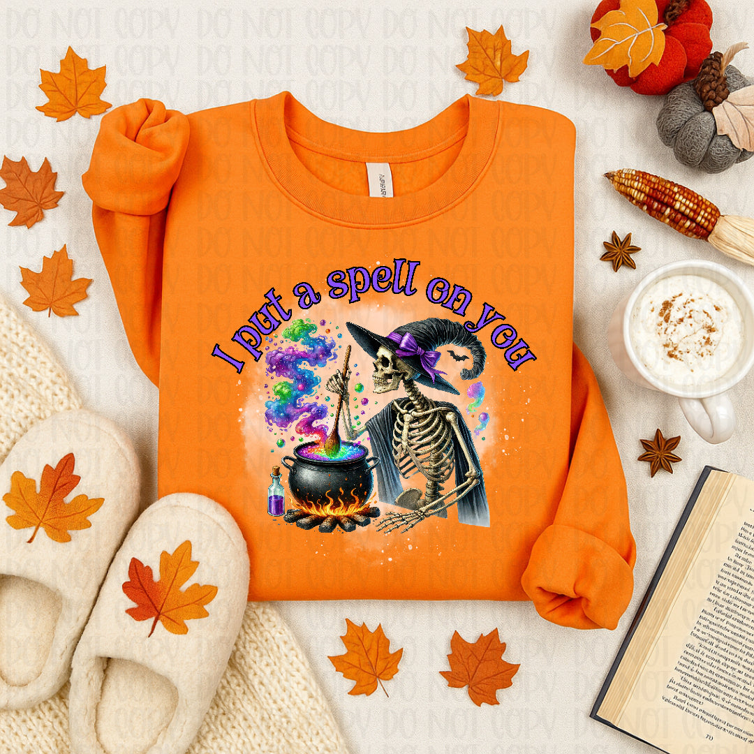 I put a spell on you skellie witch DTF Transfer