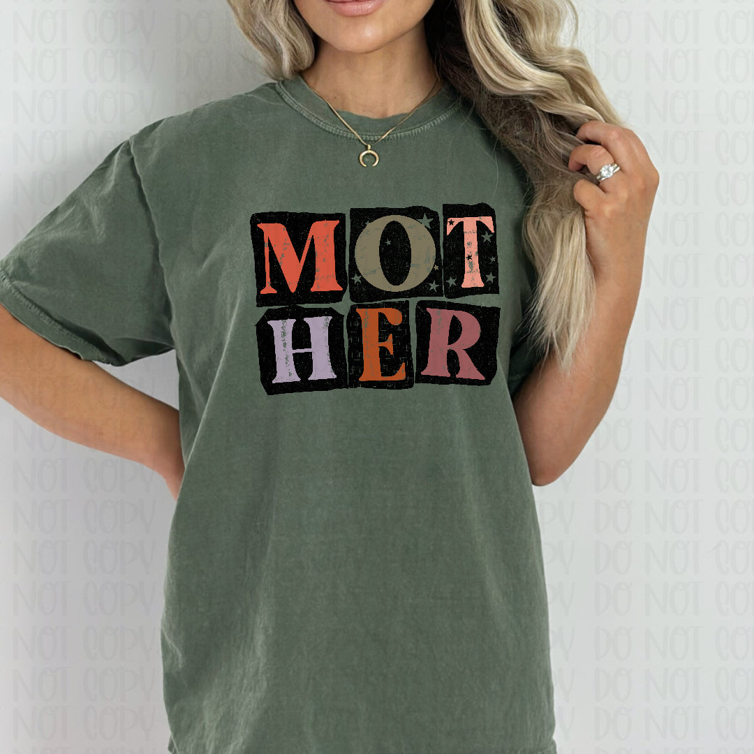 Mother blocked distressed (Saved) DTF transfer