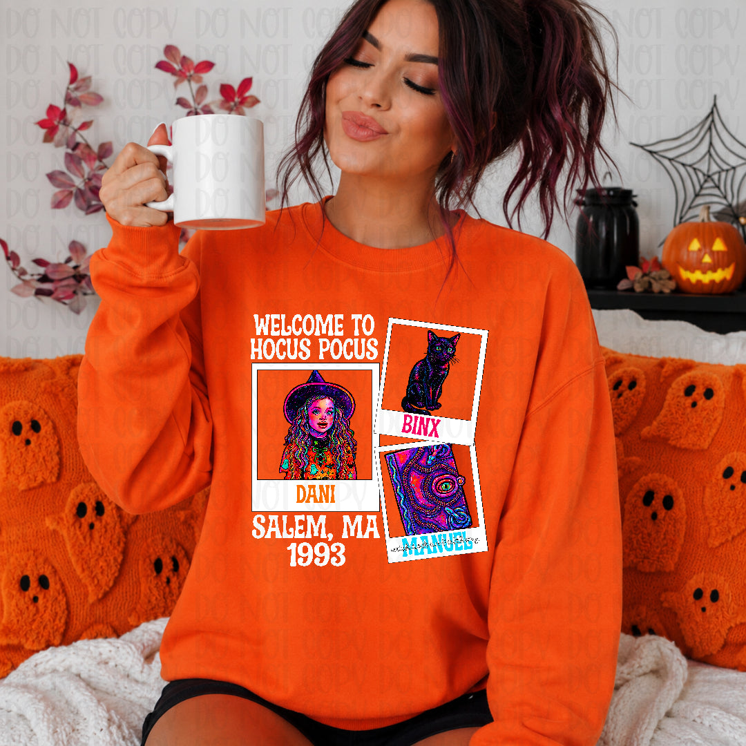 Welcome to Hocus white polaroids (INK) DTF Transfer