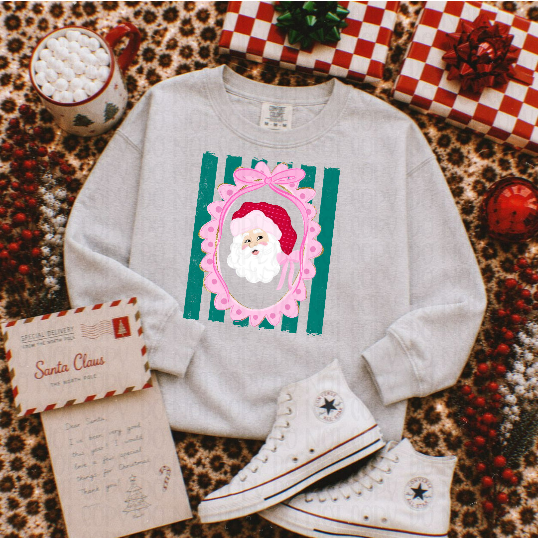 Light Santa green stripes (Crafti) DTF Transfer