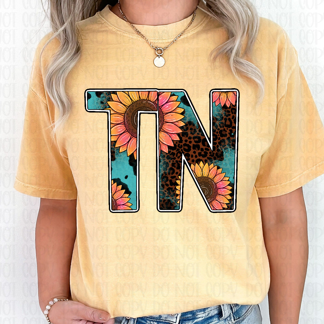 TN leopard and sunflower filled (C's) DTF Transfer