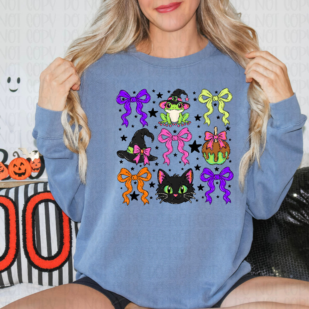 Halloween colorful bows collage (CST) DTF transfer