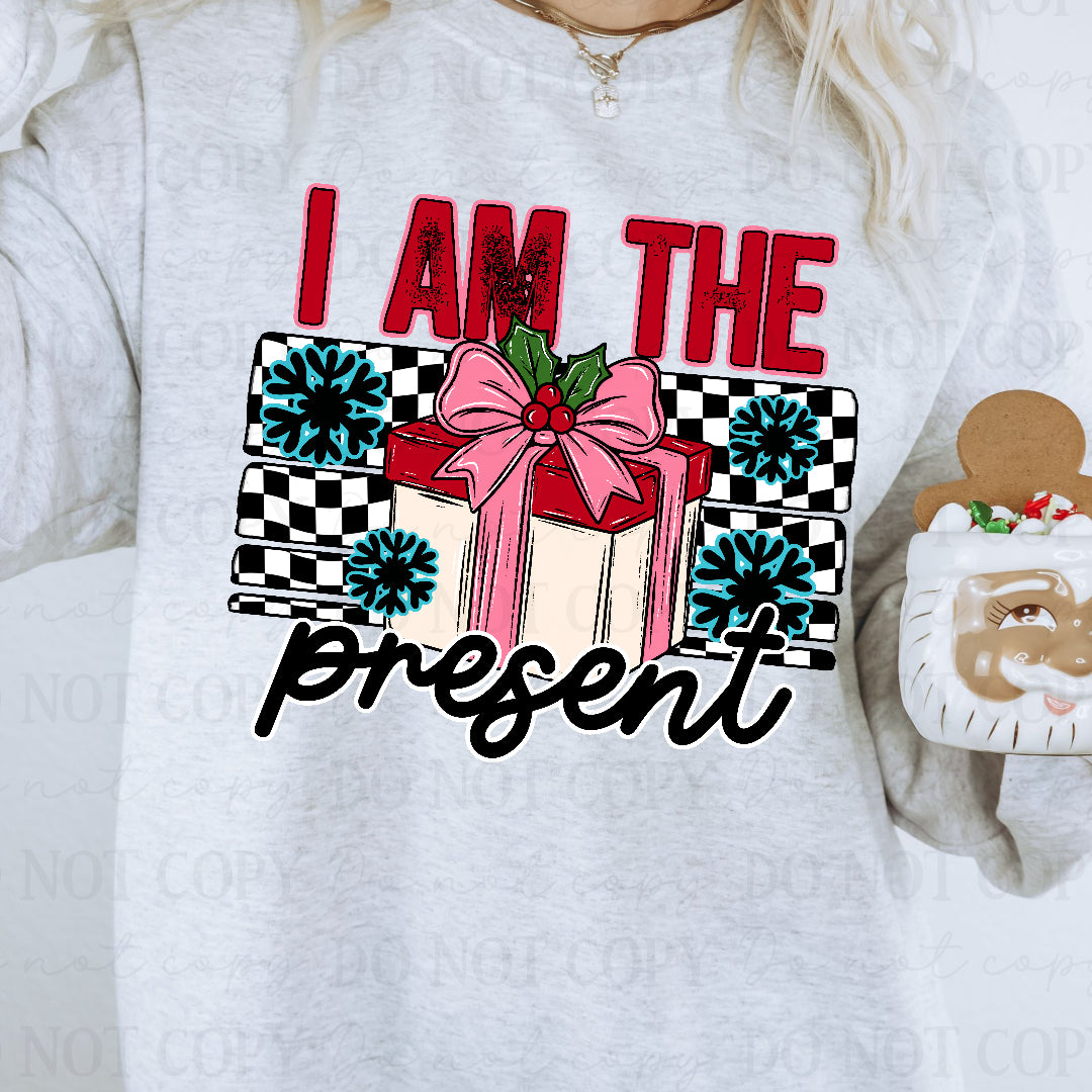 I am the present checkered stripes (CST) DTF Transfer