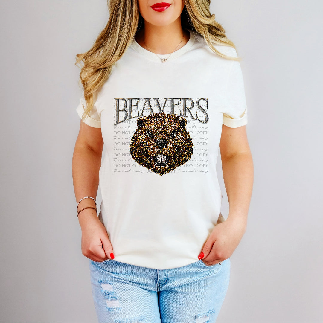 beavers bling mascots (kayndi) DTF transfer