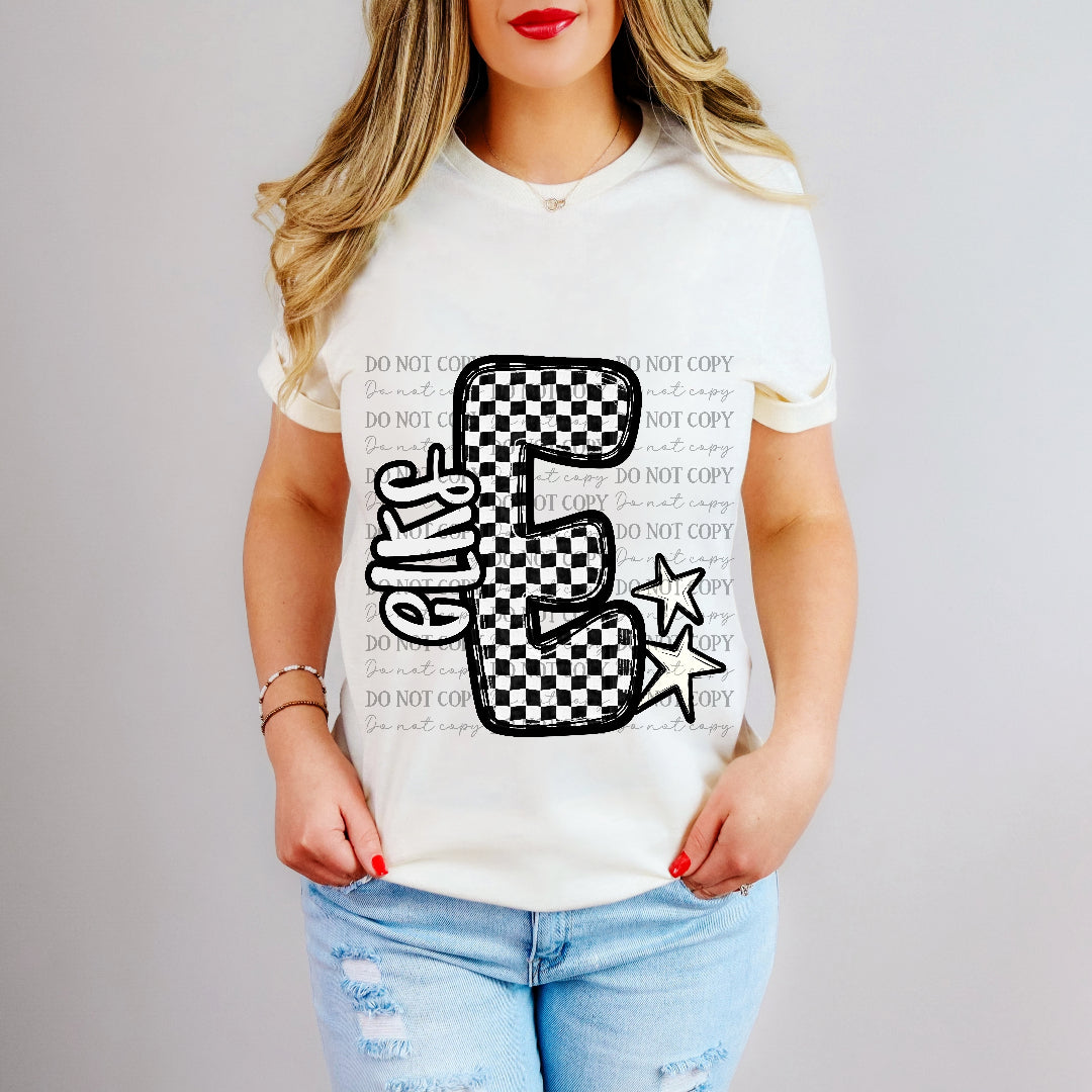 elks checker crush initial (Caplinger) DTF Transfer