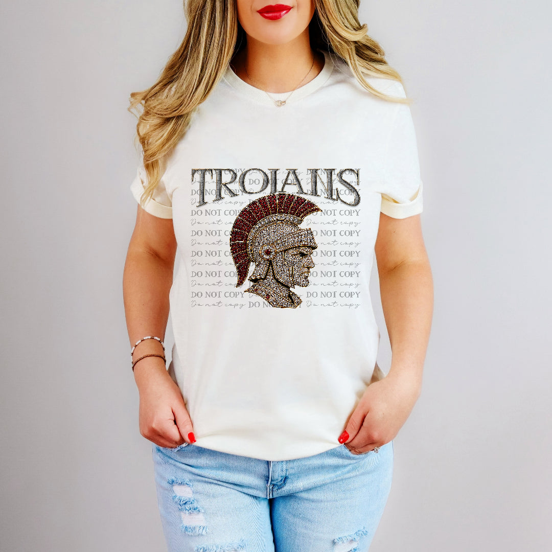 trojans bling mascots (kayndi) DTF transfer