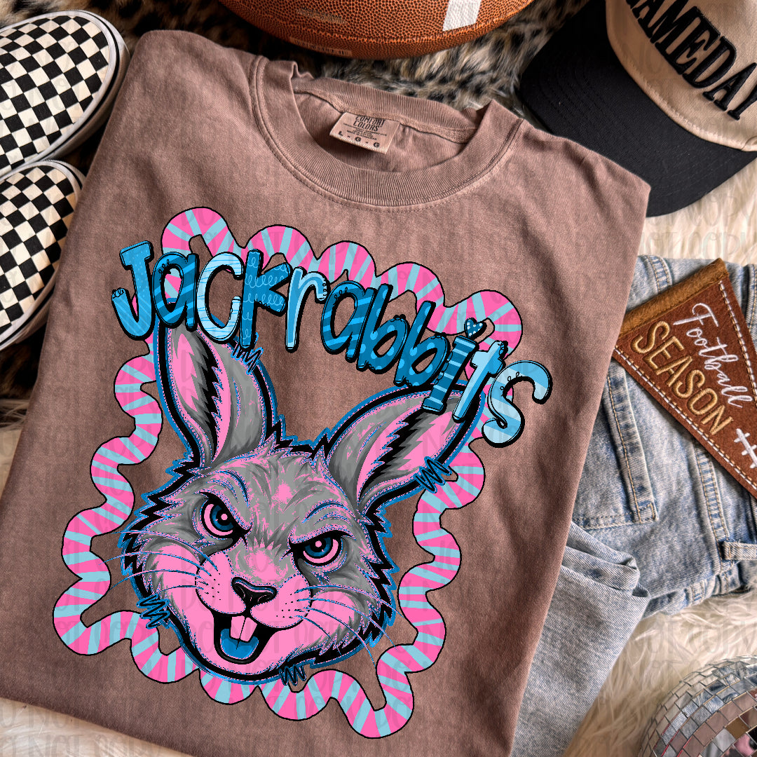 Jackrabbits whimsy frame (Kayndi) DTF transfer