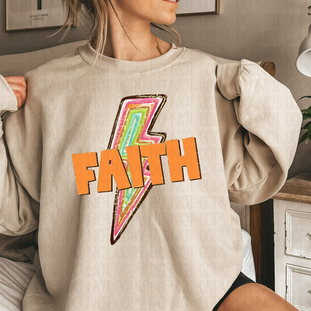 Faith lightning bolt (Vehement) DTF Transfer