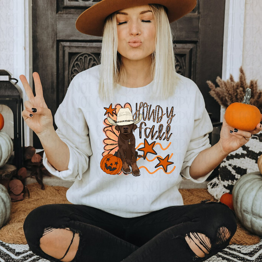 Howdy fall dog (JBD) DTF Transfer