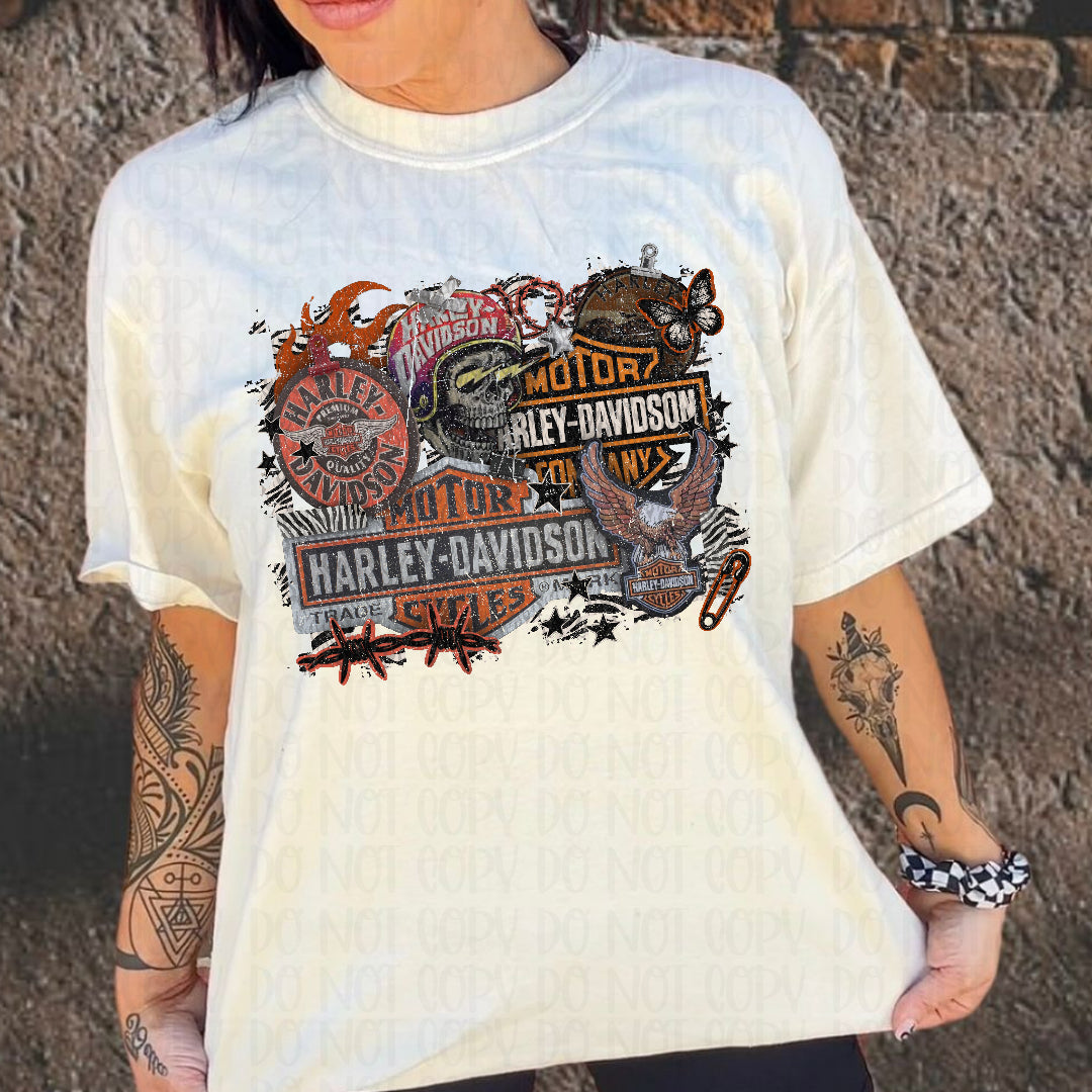 HD distrssed messy collage (Scarlow) DTF Transfer