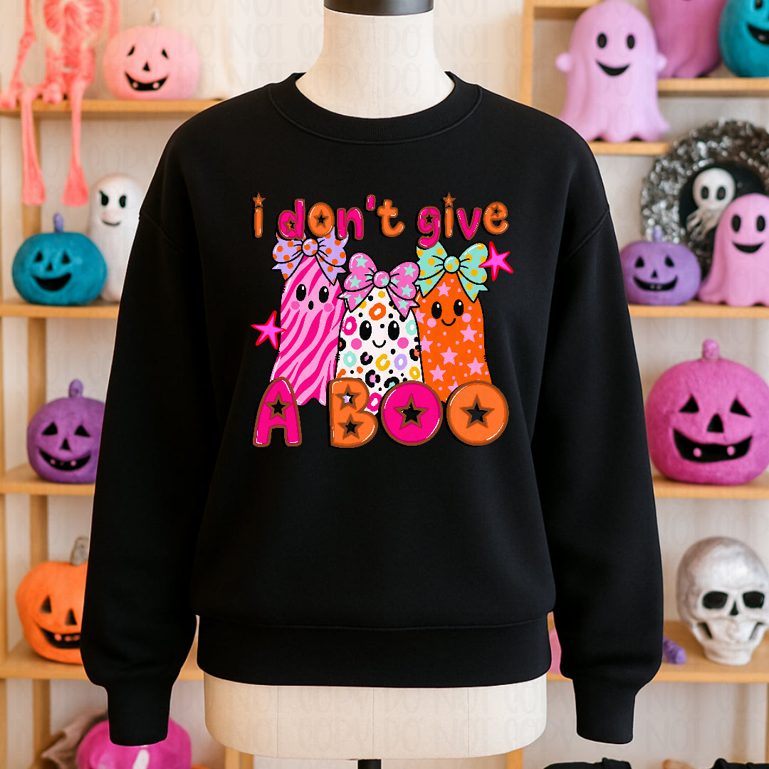 I don't give a boo ghost trio with bows (JBD) DTF transfer