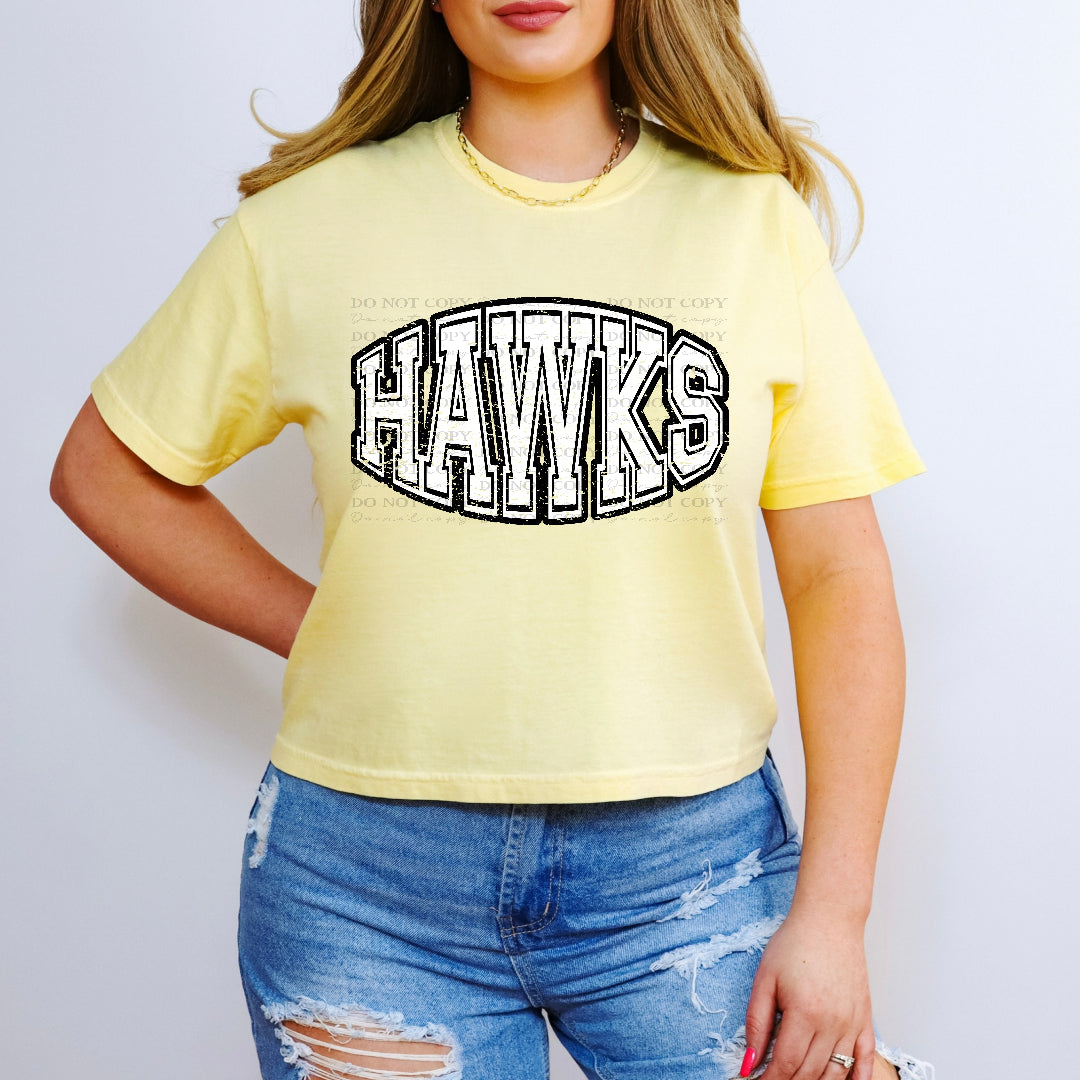 Hawks simple grunge (Caplinger) DTF transfer
