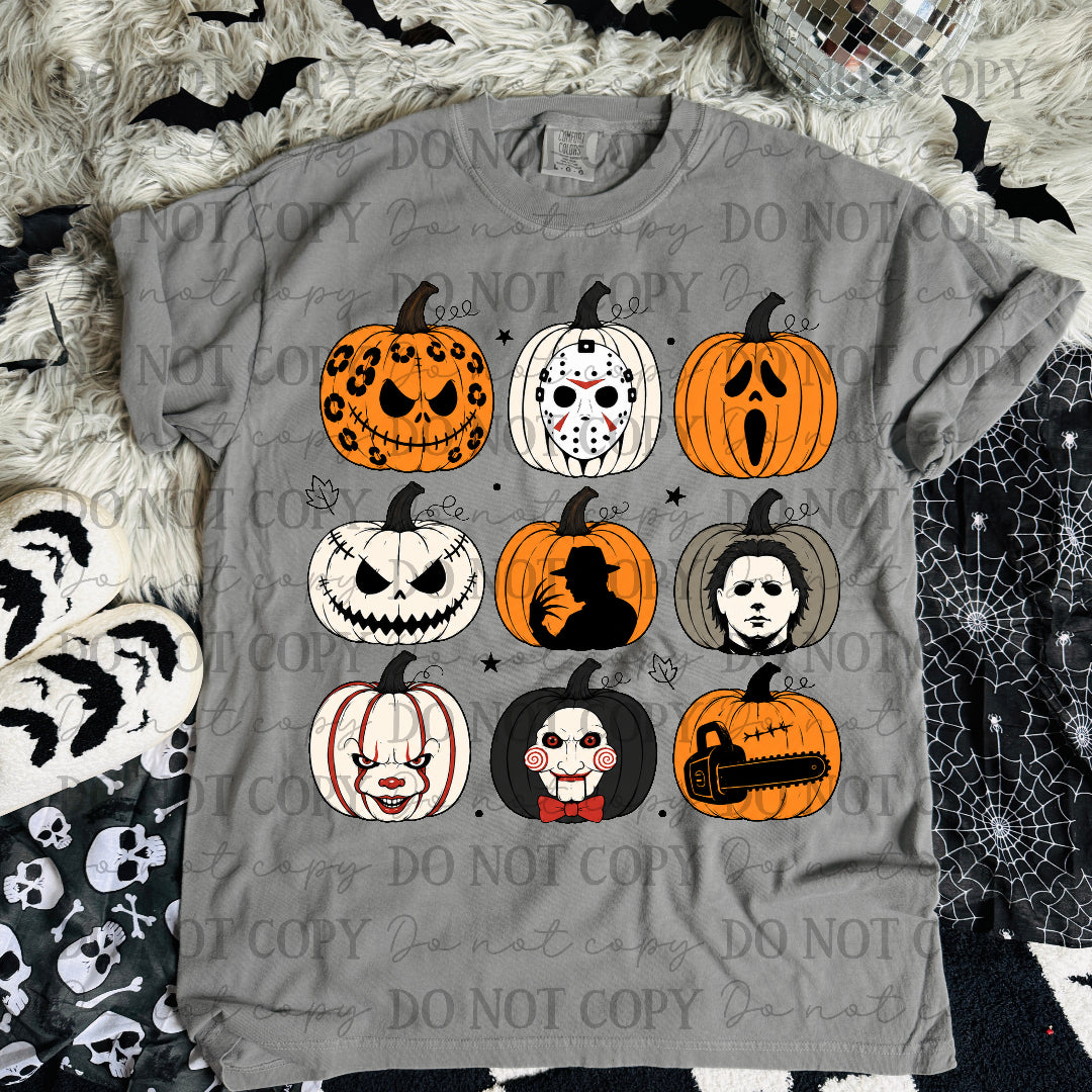 9 Horror Pumpkins (STD) DTF Transfers