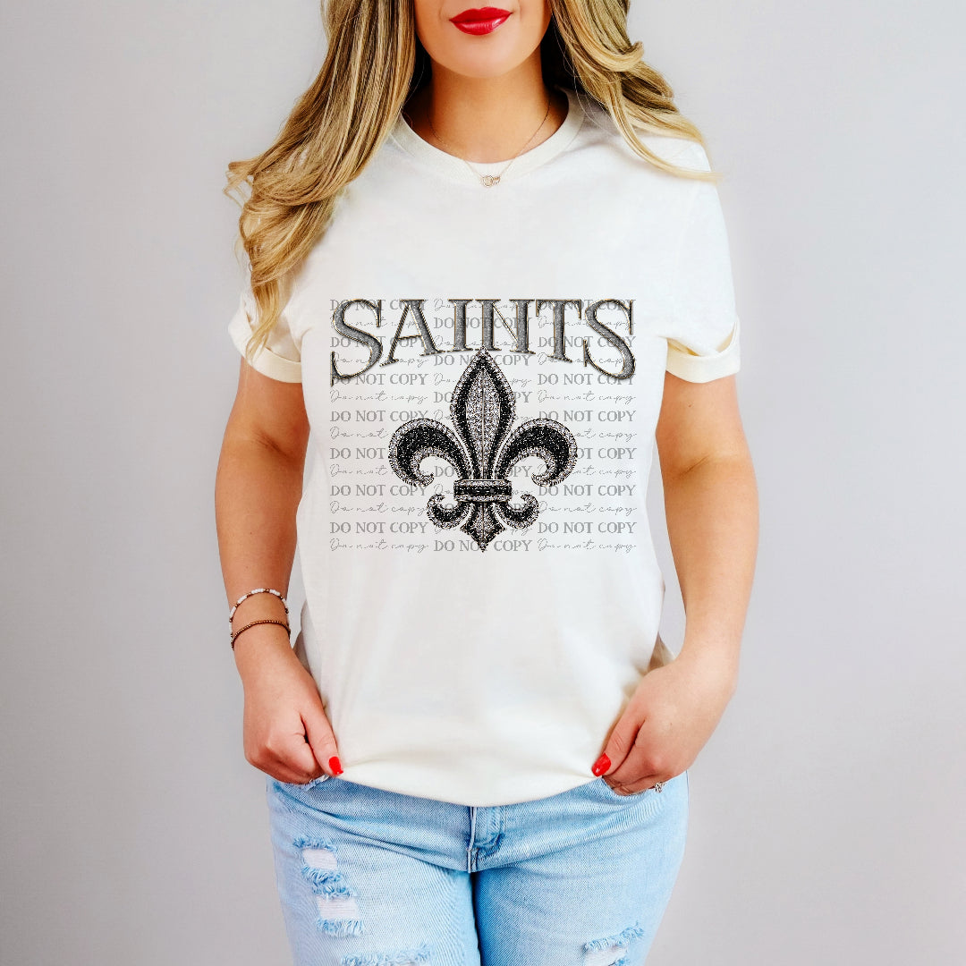 saints bling mascots (kayndi) DTF transfer