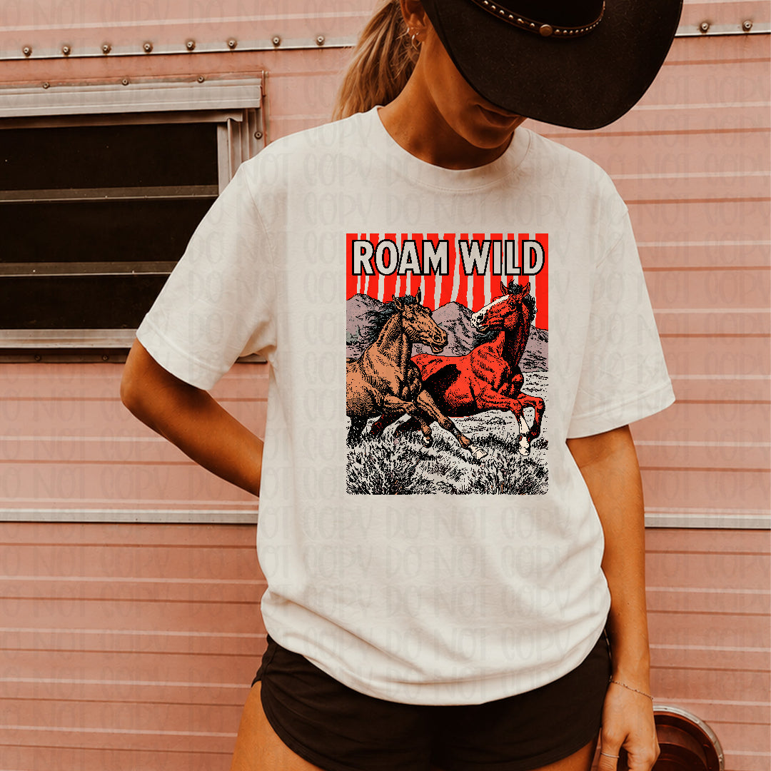 Roam wild horses (Saved) DTF Transfer