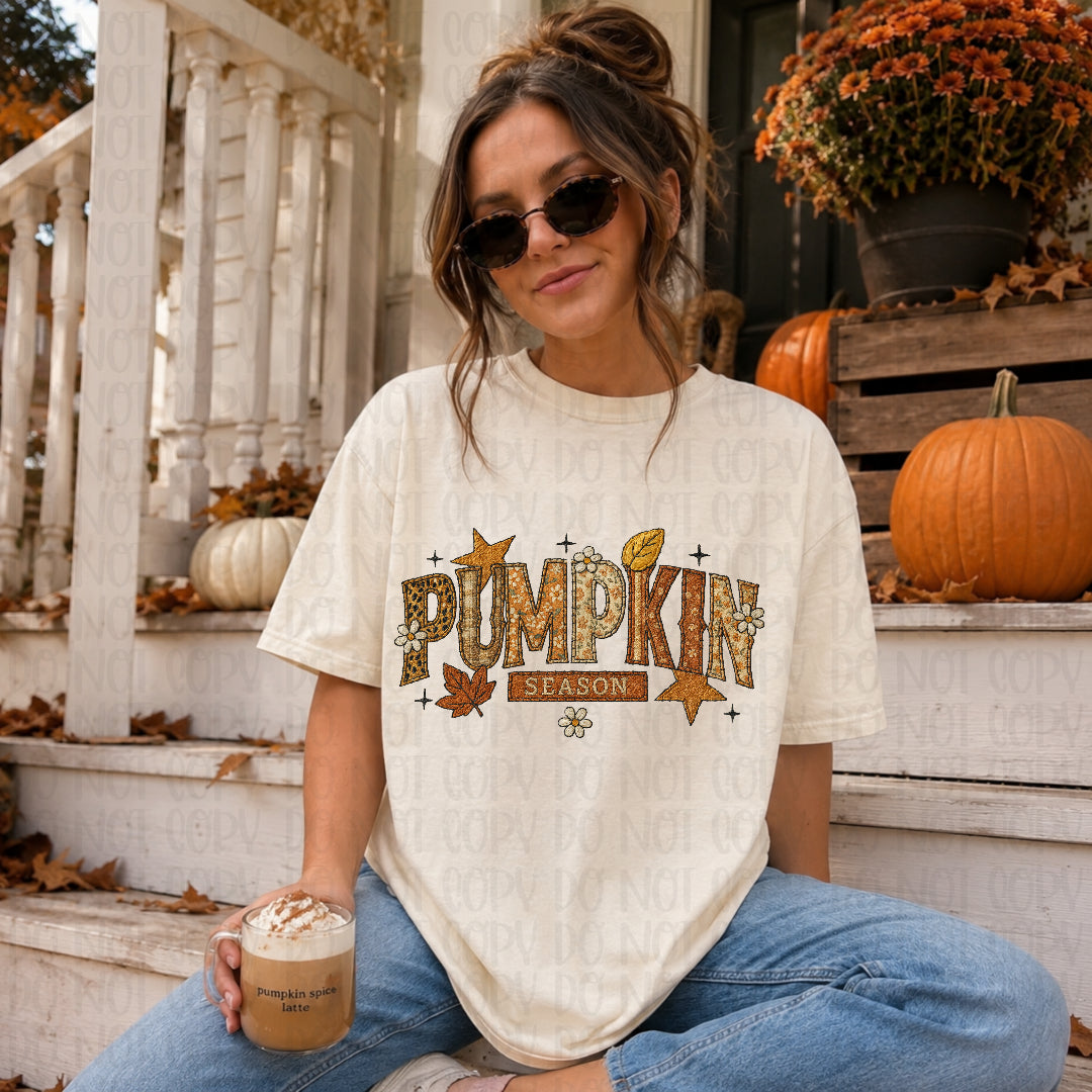 Pumpkin with leaves Sunday Special DTF transfer