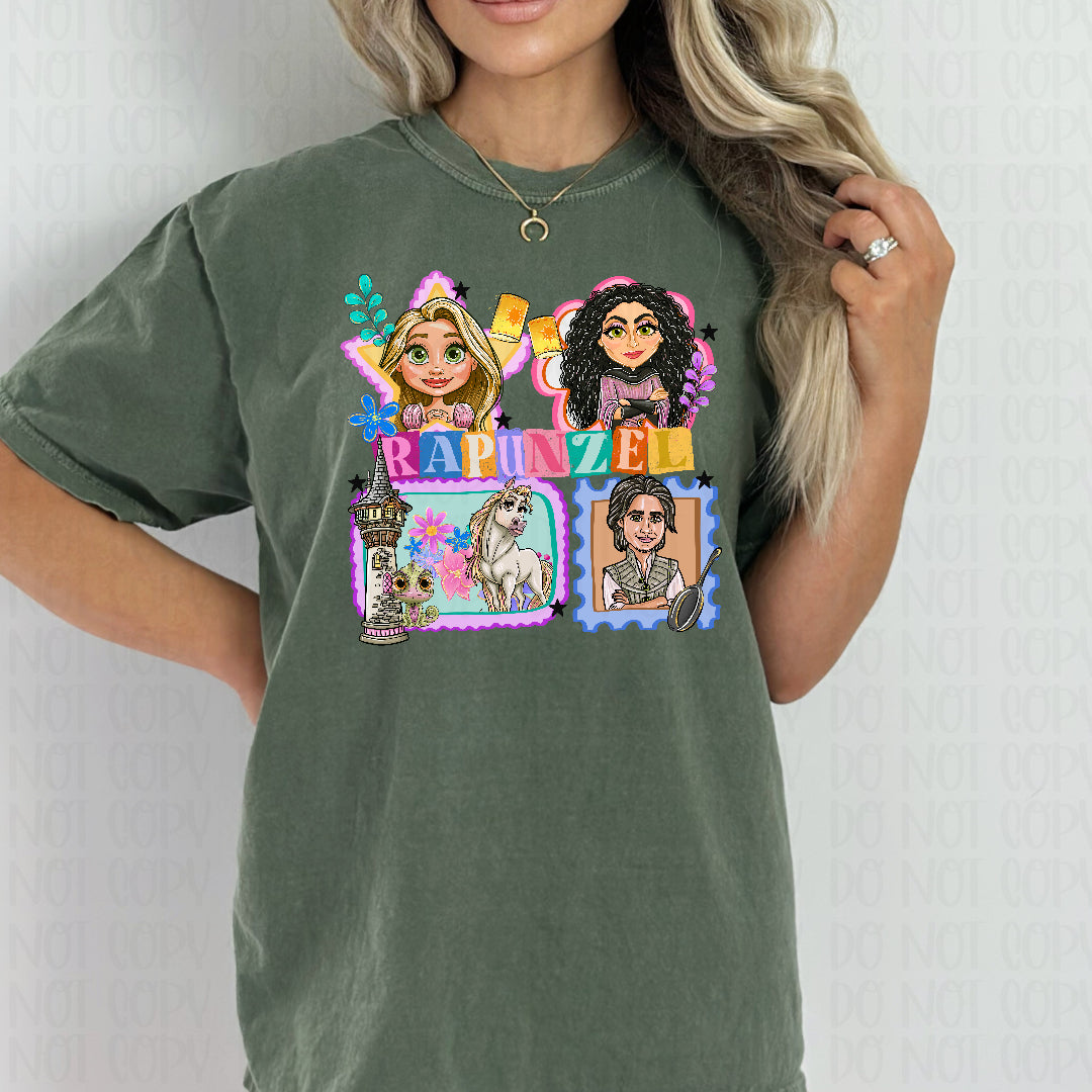 Punzel frame collage (Saved) DTF transfer