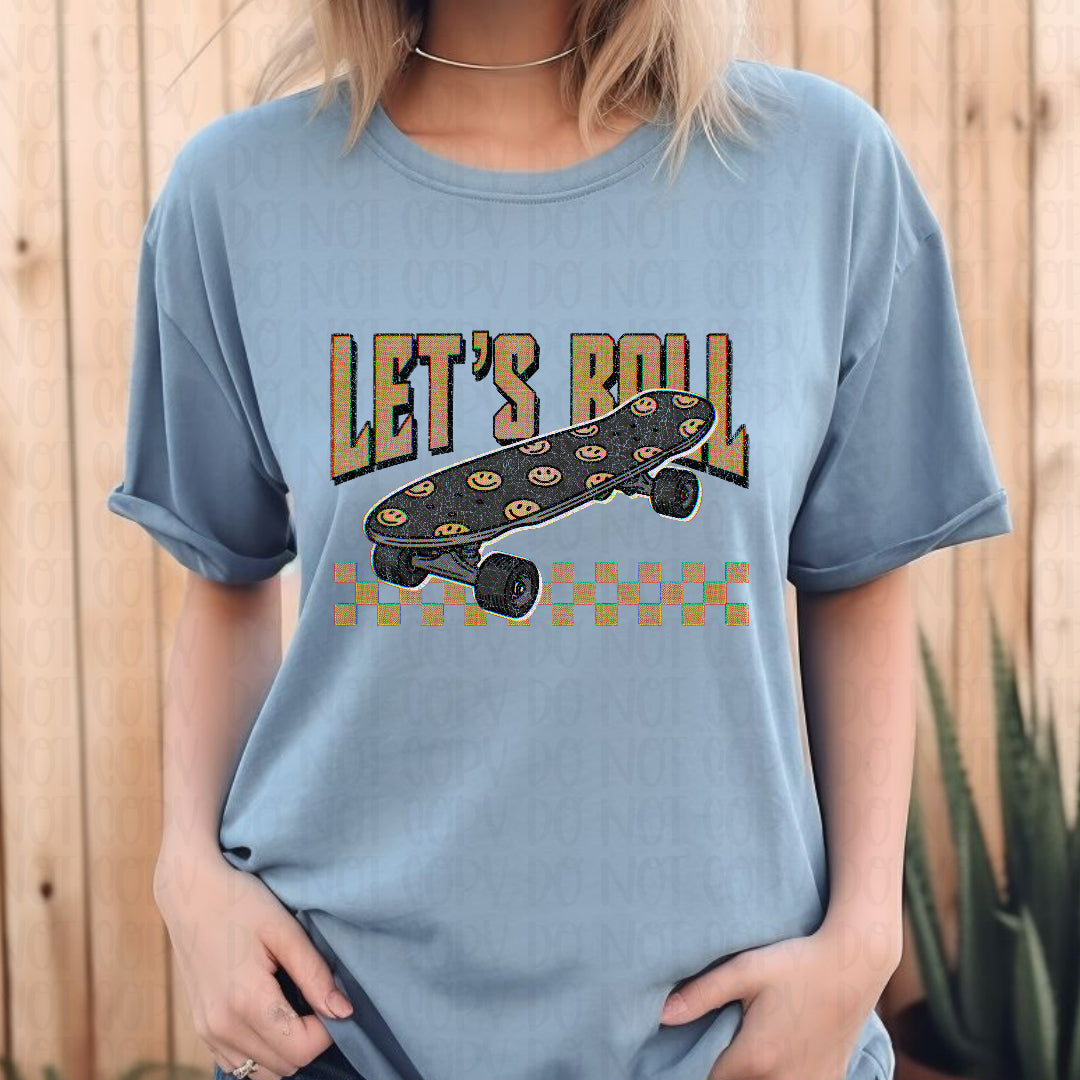 Let's roll skateboard (Scarlow) DTF Transfer