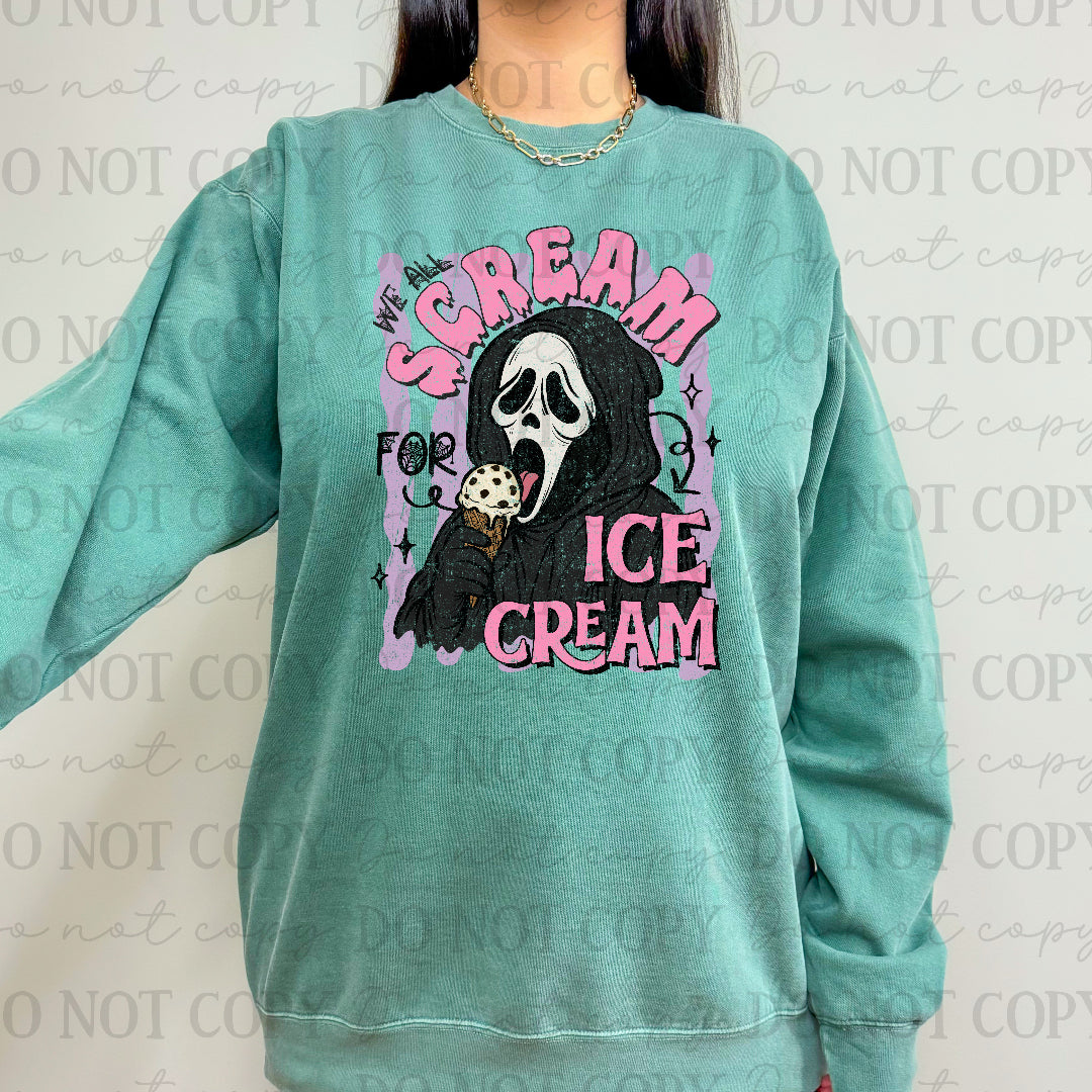 We all scream for ice cream purple stripes (Scarlow) DTF Transfer