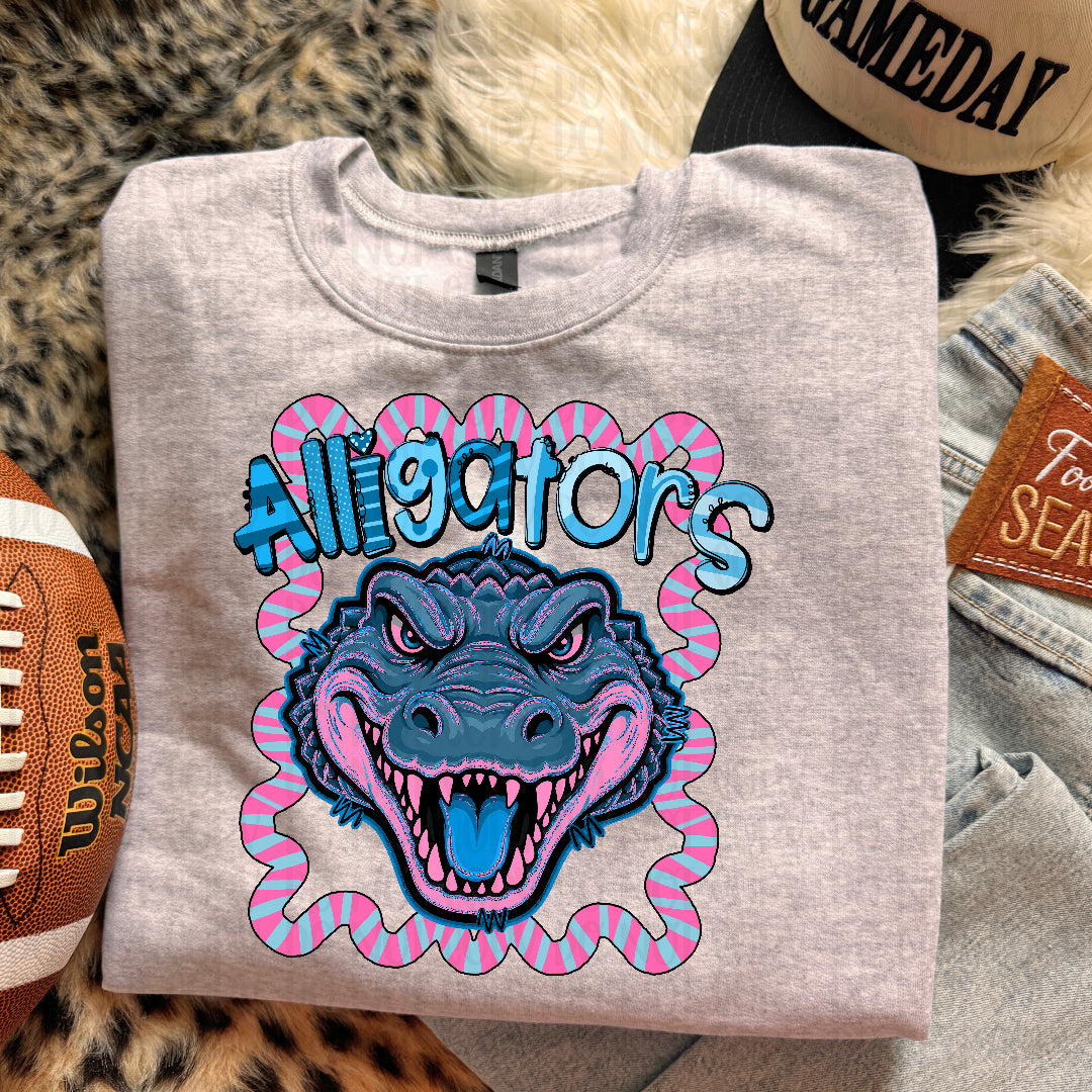 Alligators whimsy frame (Kayndi) DTF transfer