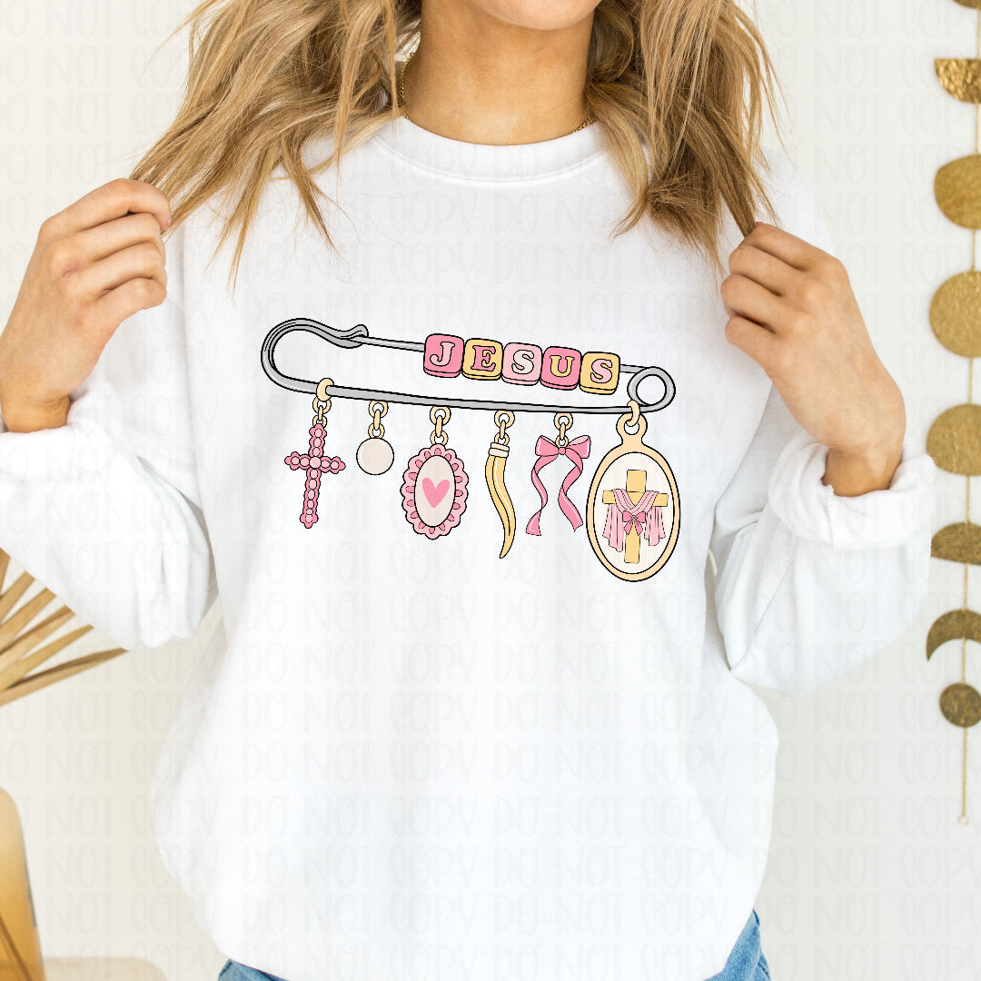 Jesus safety pin (OHDD) DTF transfer