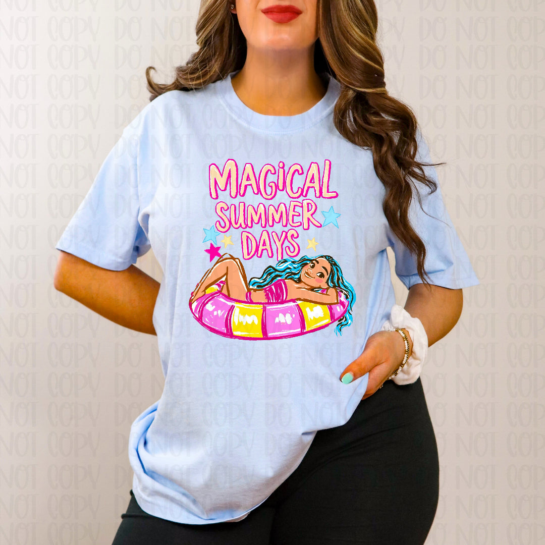 Magical summer days princess blue hair (SSD) DTF Transfer
