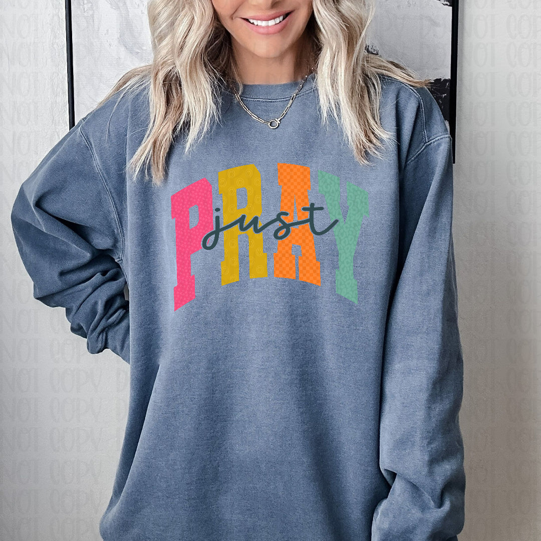 Just pray colorful arched (Scarlow) DTF Transfer