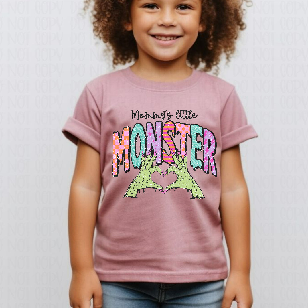 Mommy's little monster zombie heart hands (Carter) DTF transfer