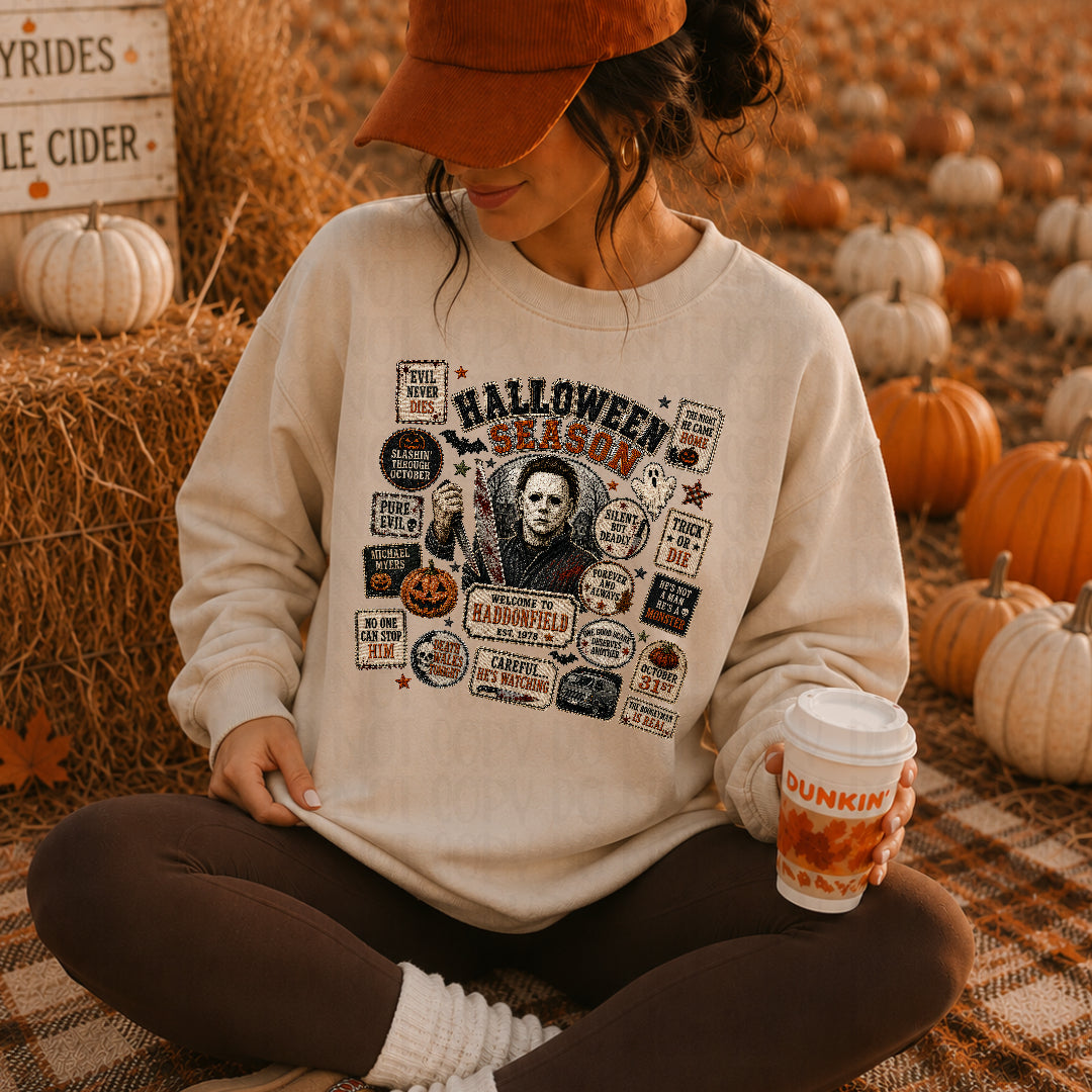 Halloween season MM faux quilt (JM) DTF transfer