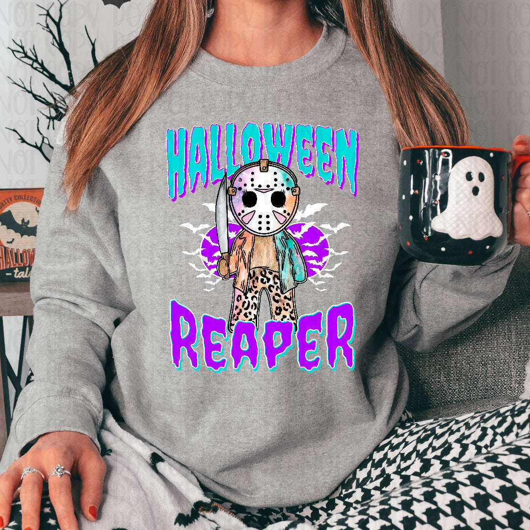 Halloween reaper blue and purple (Texas Gal) DTF transfer
